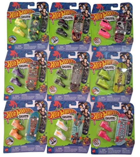 HOT WHEELS Finger Skateboard 10cm – In blister (14x16cm) ass…x72